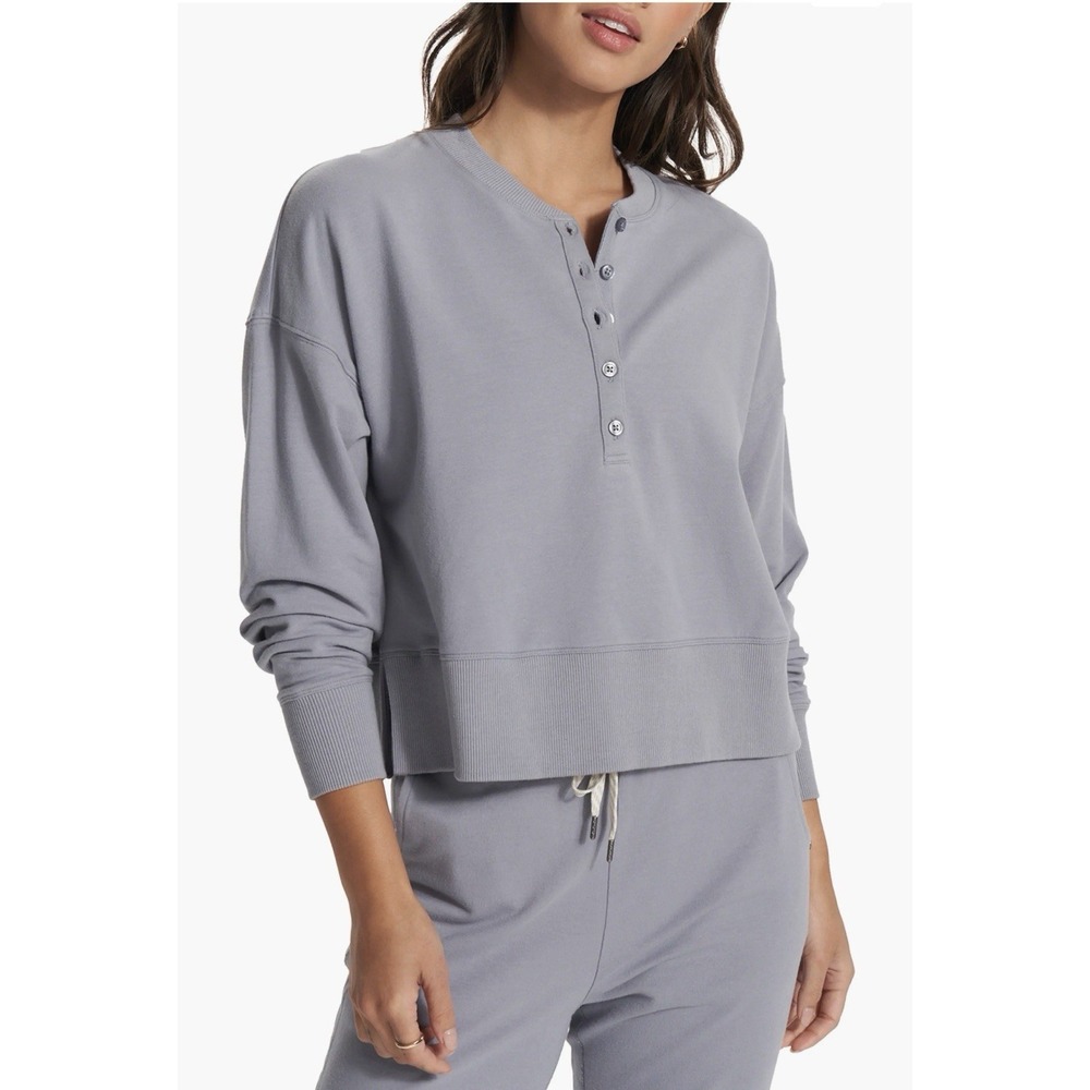 Vuori Laguna Lounge Set Top And Pants Gray Women Size XL Logo Athleisure